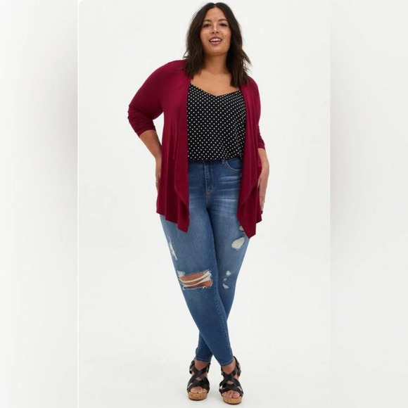 Torrid Sophie Polka Dot Chiffon Swing Camisole Tank 5 - Picture 2 of 7